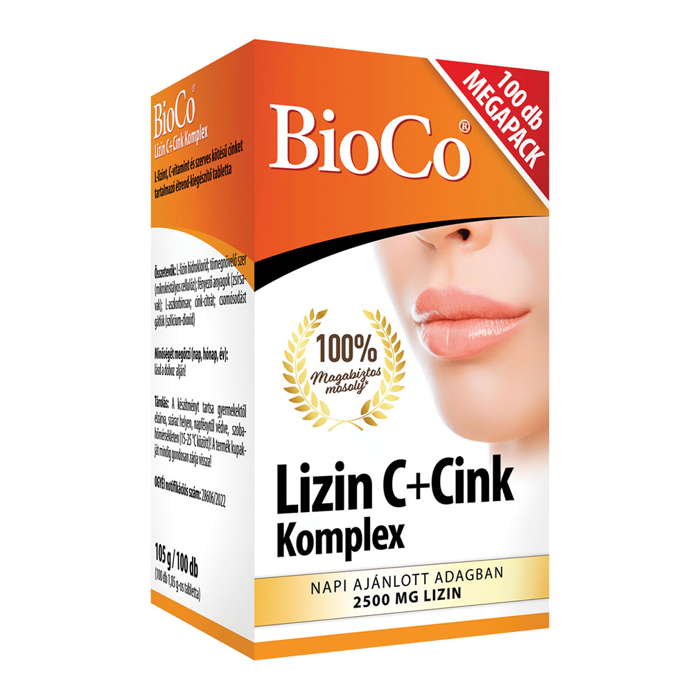 BIOCO Lizin C+Cink Komplex tabletta (100db)