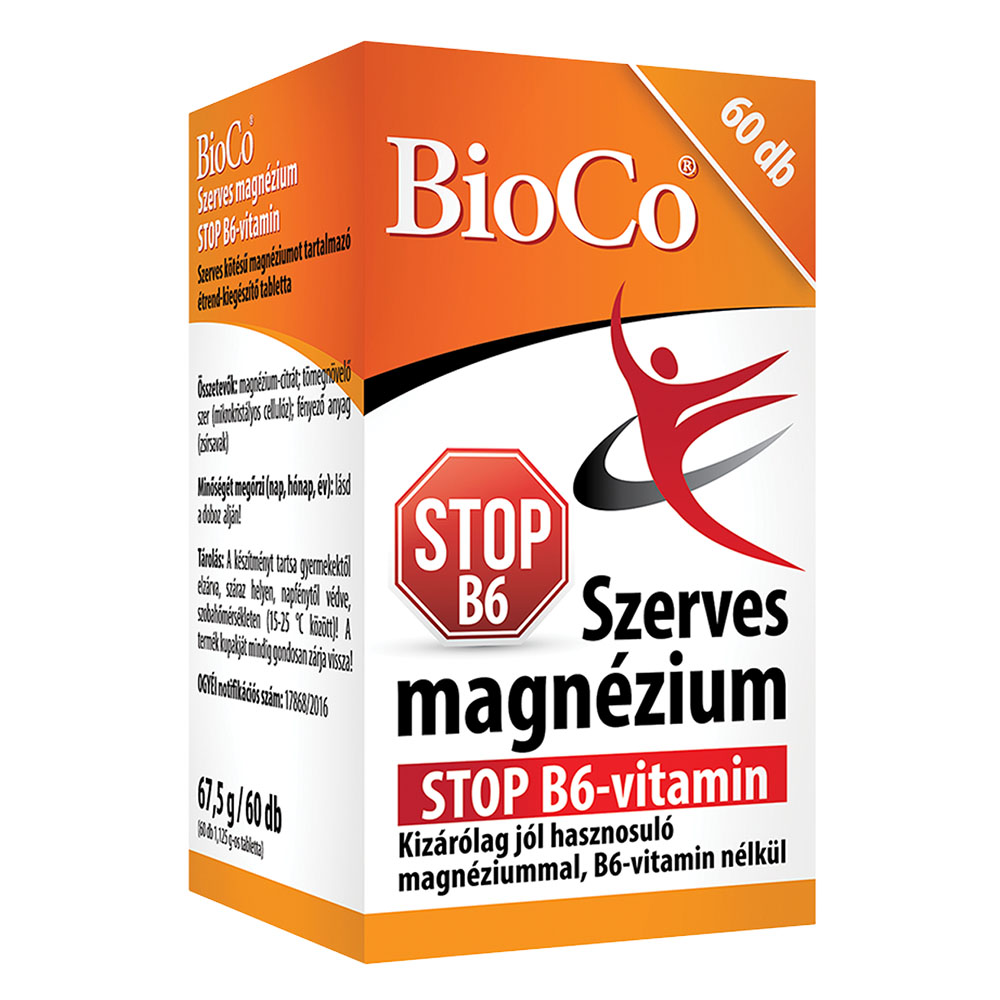BIOCO Szerves Magnézium STOP B6 tabletta (90db)
