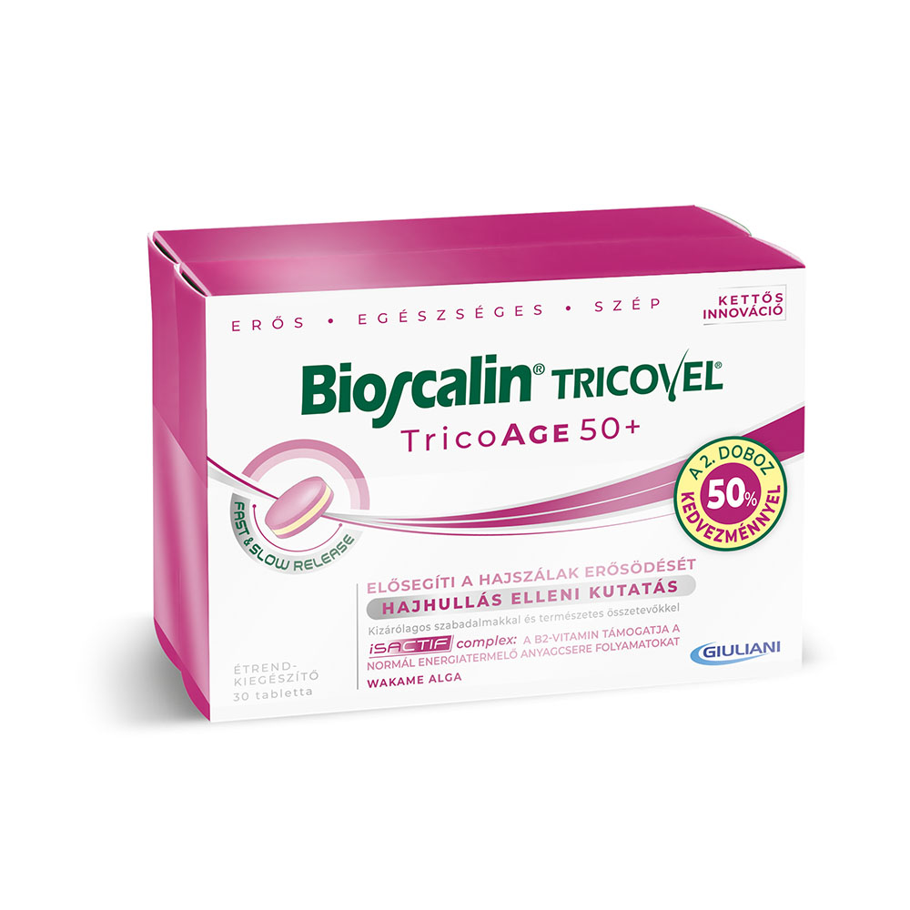 BIOSCALIN Tricovel TricoAGE 50+ tabletta (2x30db) akciós termékkép 1