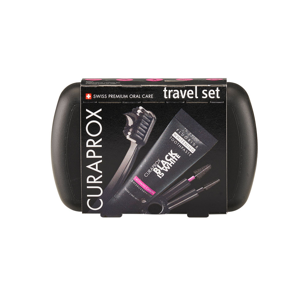 CURAPROX Travel Set Black is White