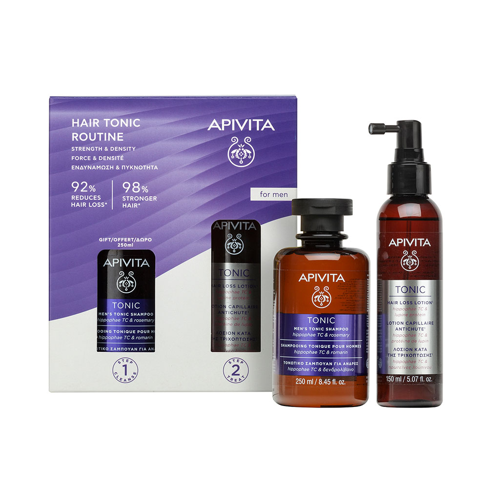 APIVITA szett Hajhullás elleni Mens sampon+lotion (250ml+150ml)