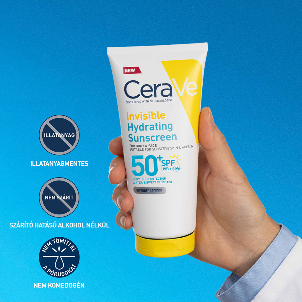CERAVE Hidratáló fényvédő tej arcra-testre SPF50+ (75ml)