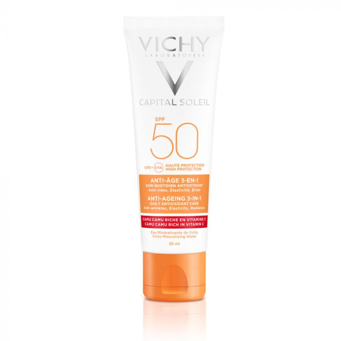 VICHY Capital Soleil Anti-Ageing 3in1 antioxidáns napvédő krém SPF50 (50ml)  
