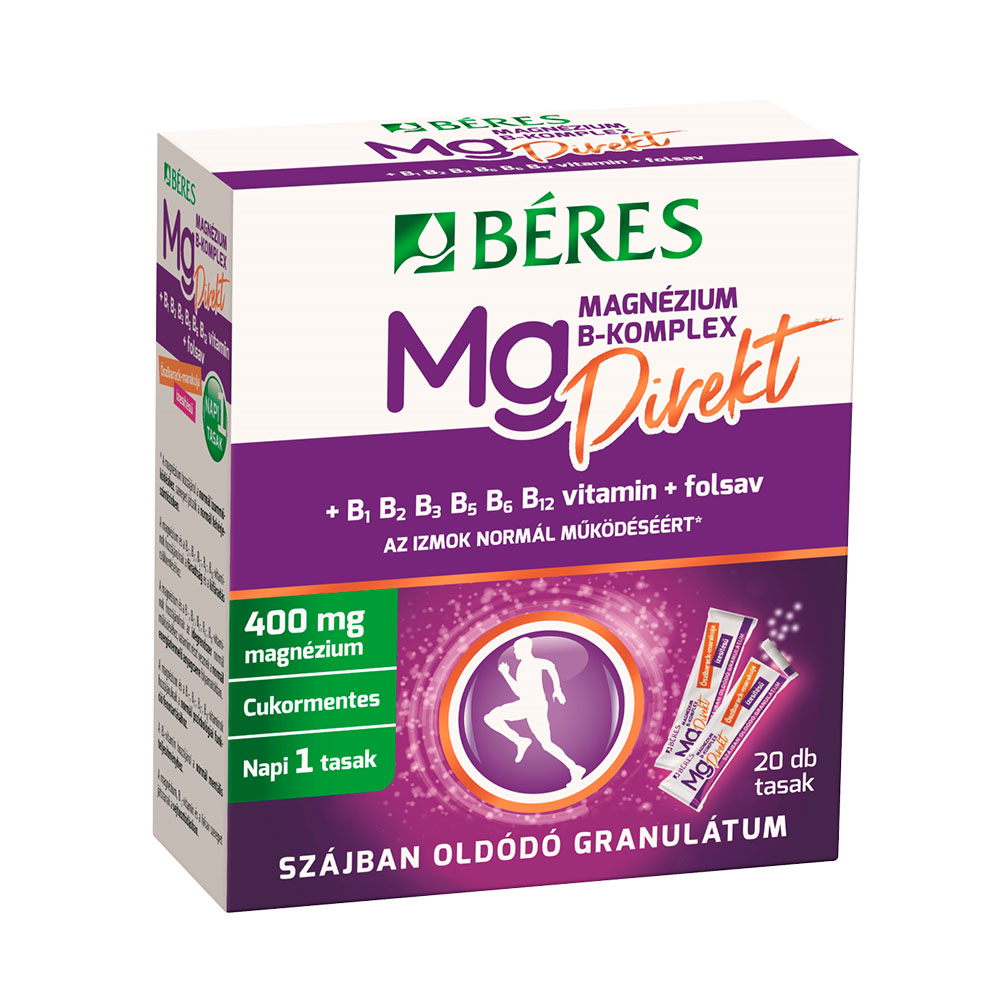 BÉRES Magnézium B-komplex Direkt granulátum (20db)
