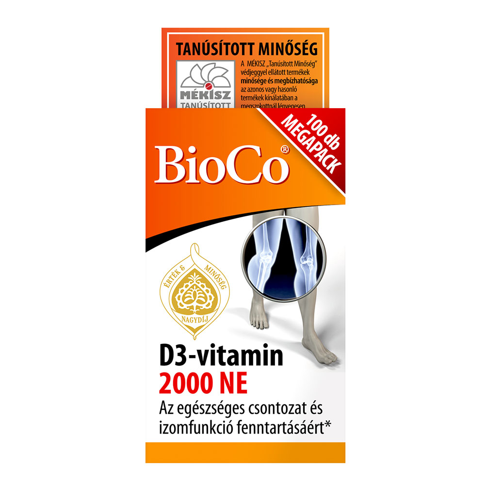 BIOCO D3-vitamin 2000NE tabletta (100db)