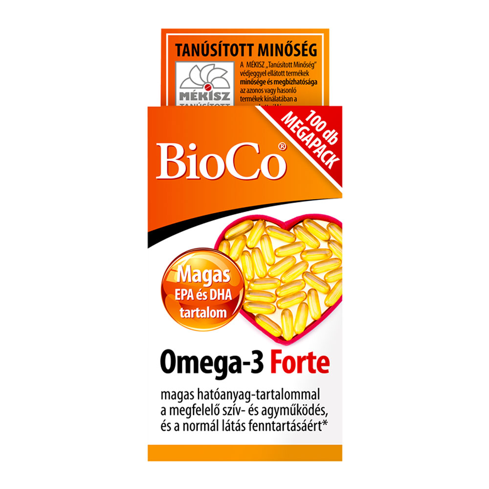 BIOCO Omega-3 Forte lágyzselatin kapszula (100db)