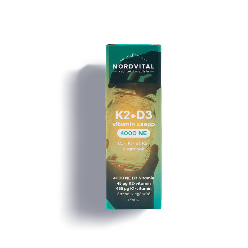 NORDVITAL D3+K2 vitamin csepp 4000NE (30ml)