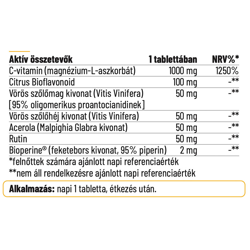 NORDVITAL C-vitamin komplex retard 1000mg filmtabletta (60db)