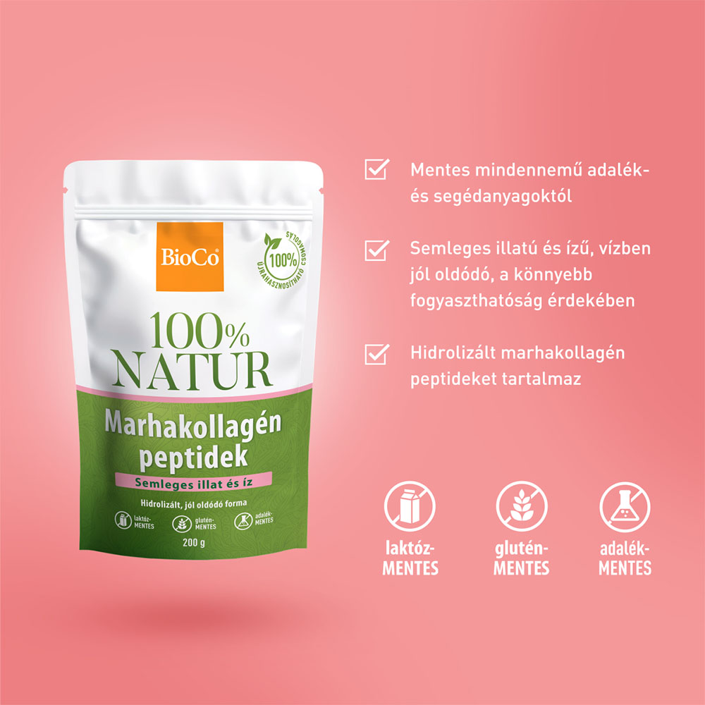 BIOCO 100% NATUR Marhakollagén peptidek tasakos por (200g)