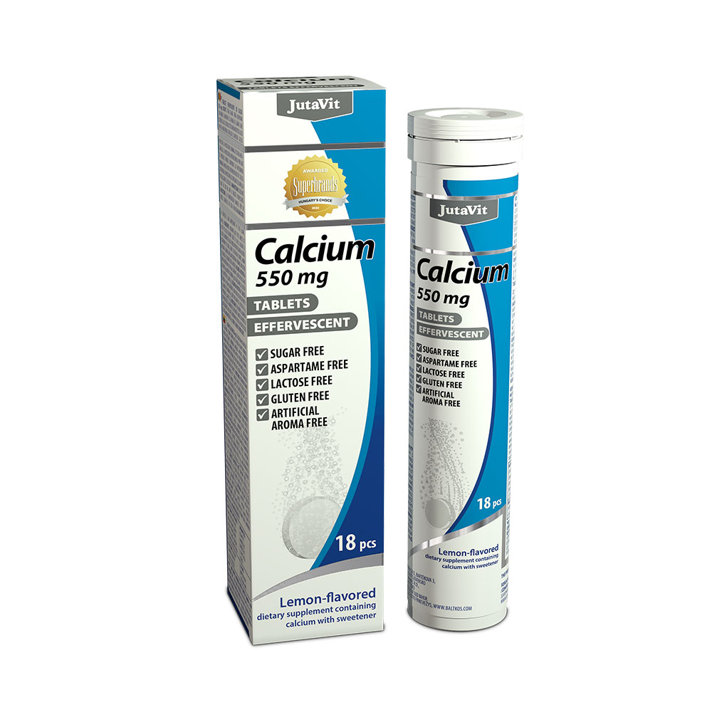 JUTAVIT Calcium 550 mg pezsgőtabletta (18db)