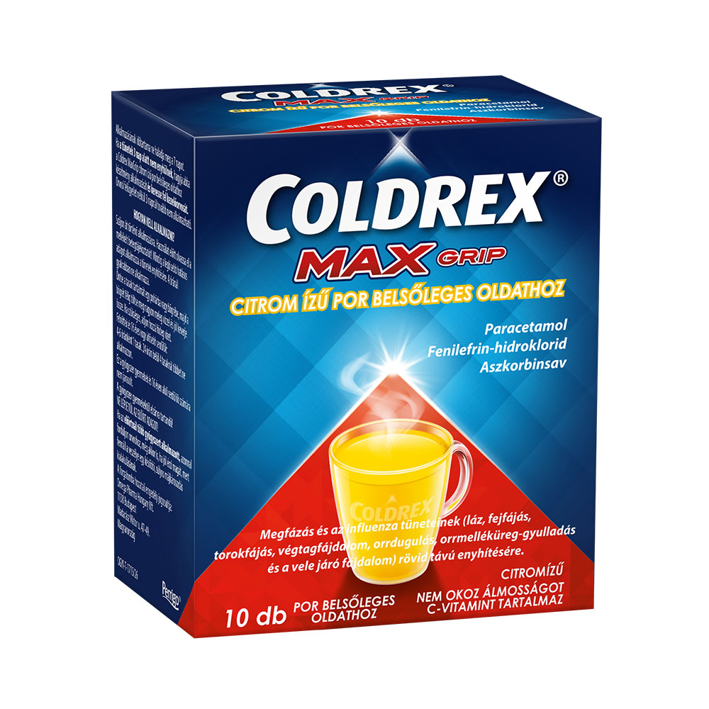 COLDREX MaxGrip citrom ízű por belsőleges oldathoz (10db)