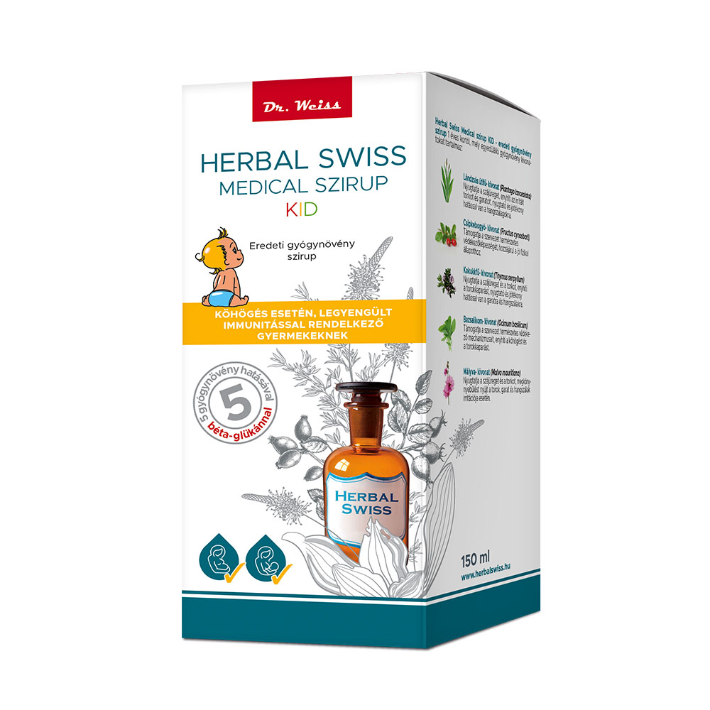 HERBAL SWISS Medical KID szirup 1 éves kortól (150ml)