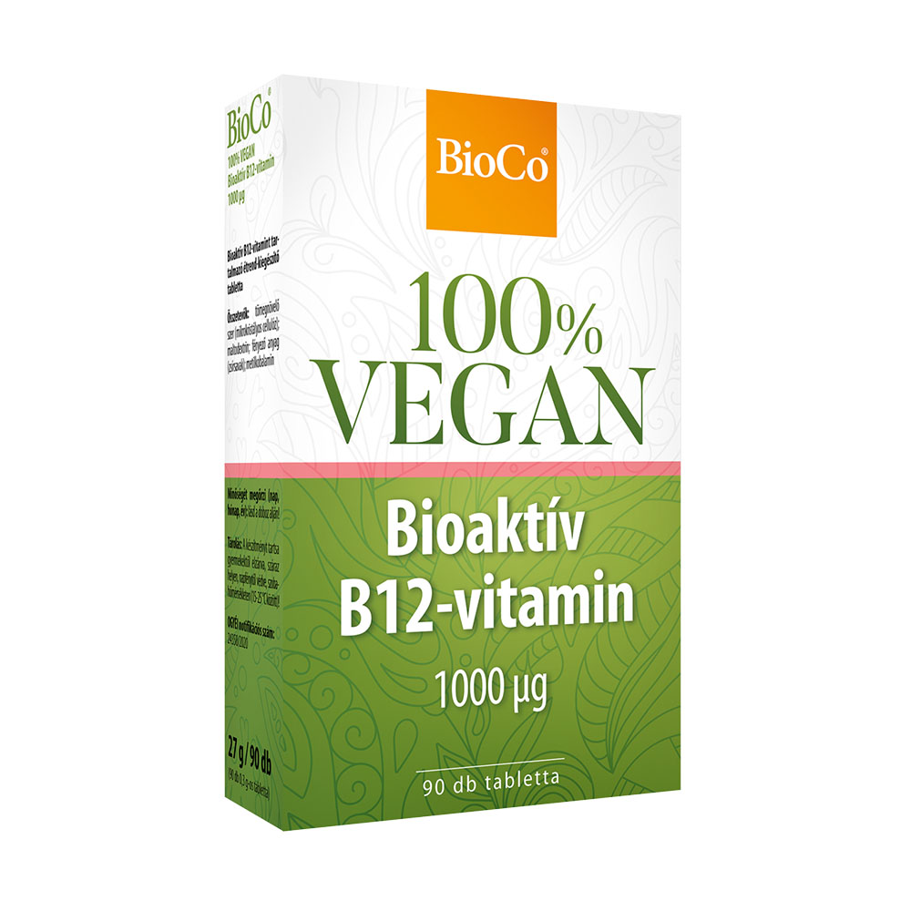BIOCO 100% Vegan bioaktív B12-vitamin 1000 mcg tabletta (90db)