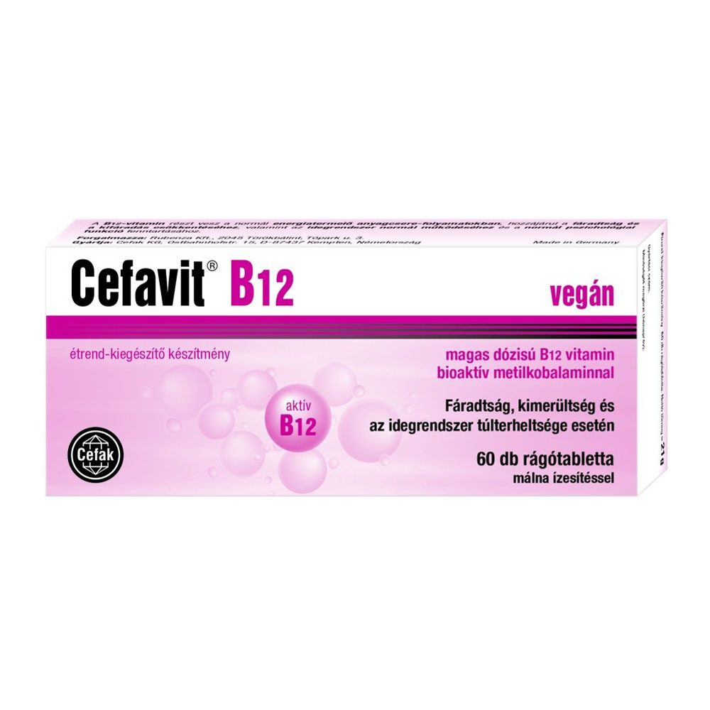 CEFAVIT B12 rágótabletta (60db)  