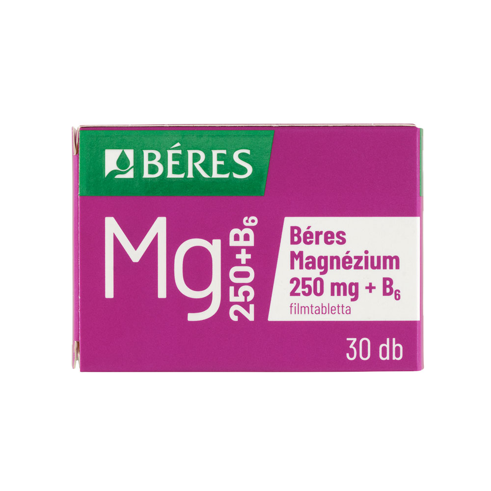 BÉRES Magnézium 250 mg + B6  filmtabletta (30db)