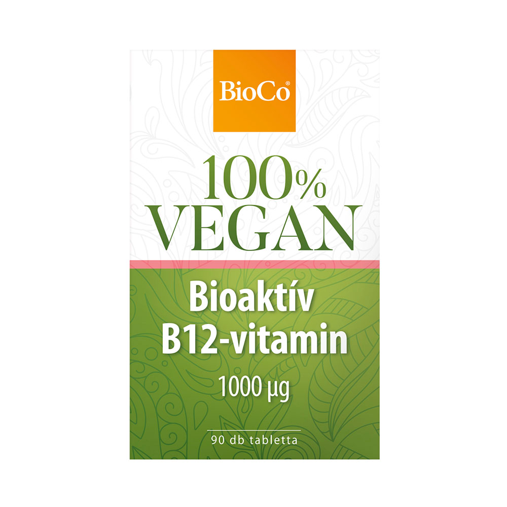 BIOCO 100% Vegan bioaktív B12-vitamin 1000 mcg tabletta (90db)