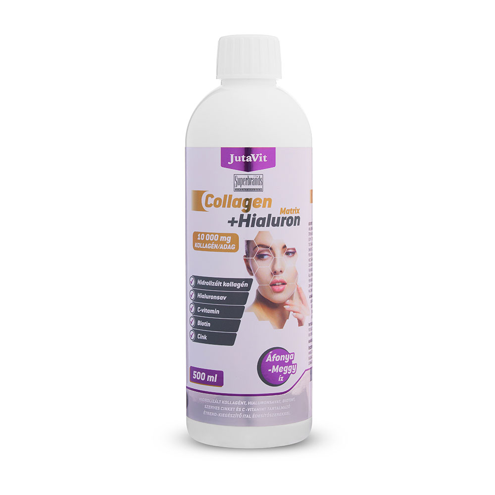 JUTAVIT Collagen+Hialuron Matrix ital Áfonya Meggy ízben 500ml