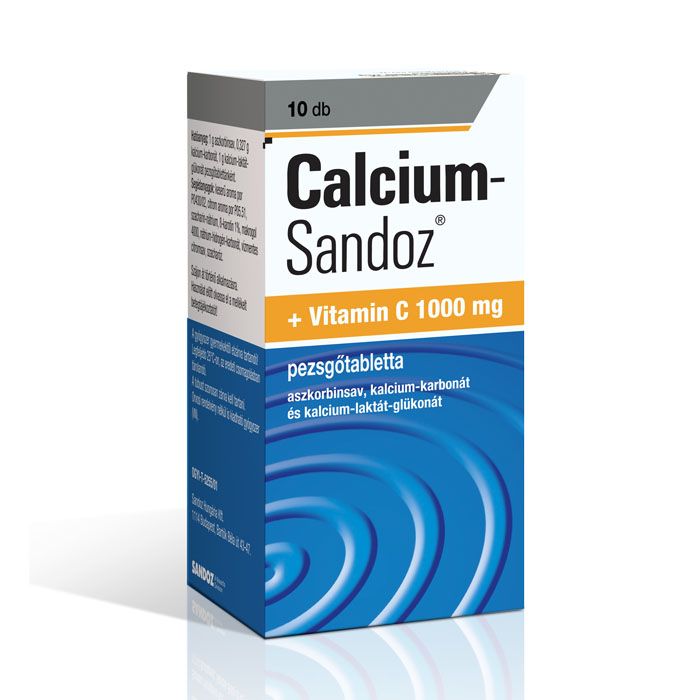 CALCIUM -Sandoz + Vitamin C 1000mg pezsgőtabletta (10db)