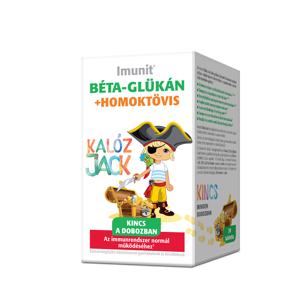 IMUNIT Kalóz Jack béta-glükán + homoktövis tabletta (30db)