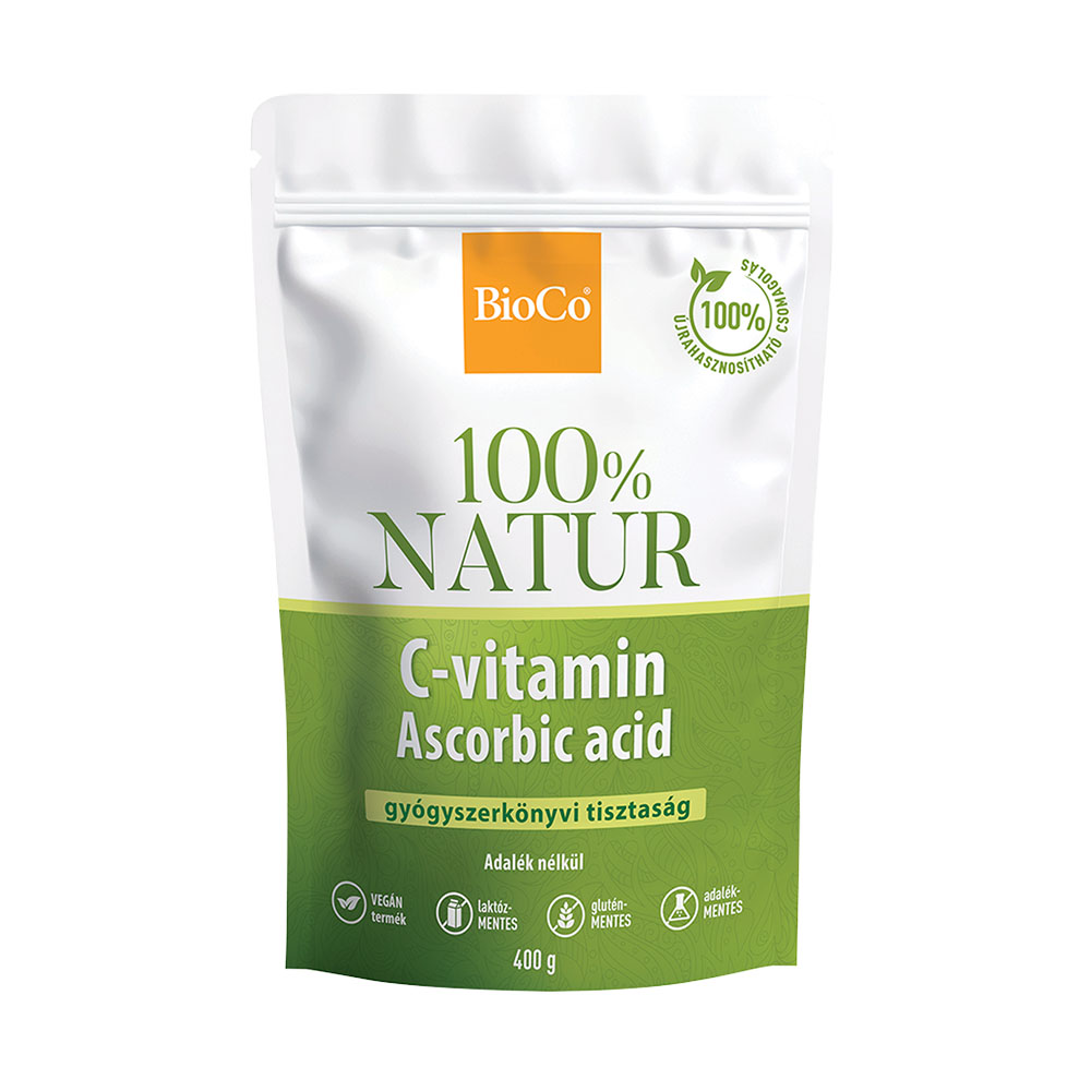 BIOCO 100% NATUR C-vitamin Ascorbic Acid tasakos por (400g )