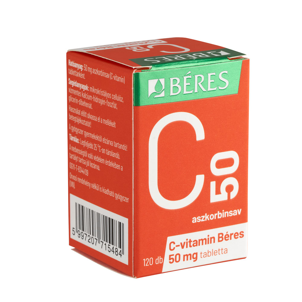 BÉRES C-vitamin 50 mg tabletta (120db) 