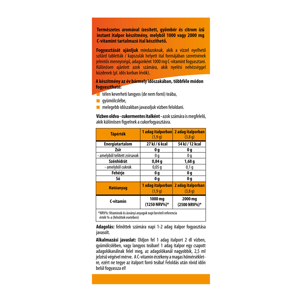 BIOCO C-vitamin italpor 1000 mg (120adag)