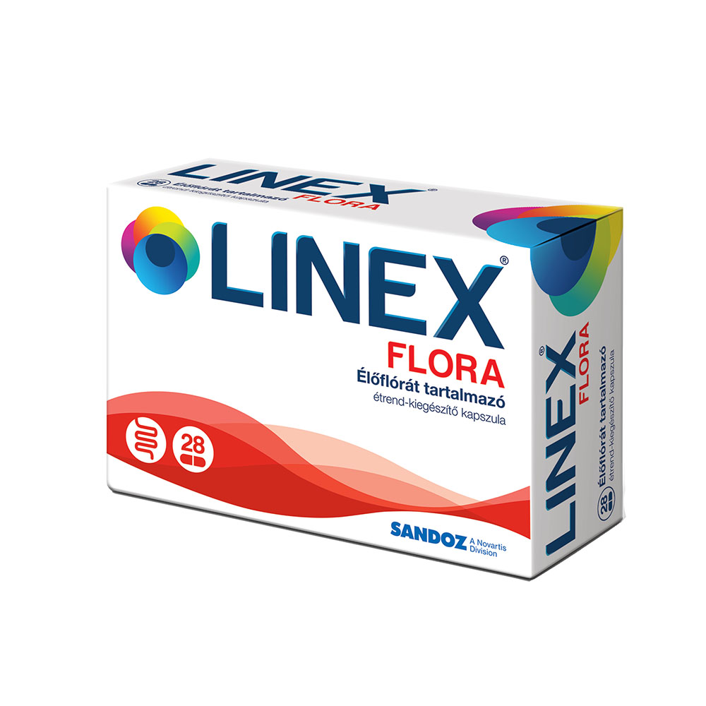 LINEX Flora élőflórát tartalmazó étrend-kiegészítő kapszula (28db) 