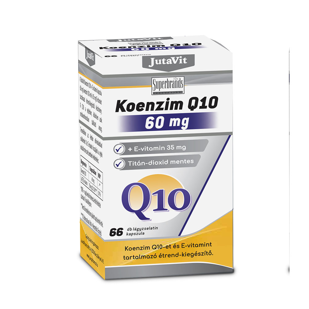JUTAVIT Koenzim Q10 60mg+E-vitamin 35mg lágyzselatin kapszula (66db)