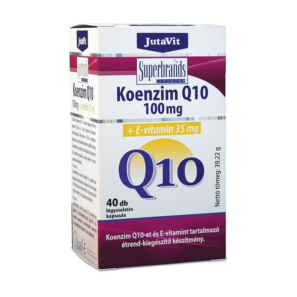 JUTAVIT Koenzim Q10 100mg + E-vitamin 35mg lágyzselatin kapszula (40db)