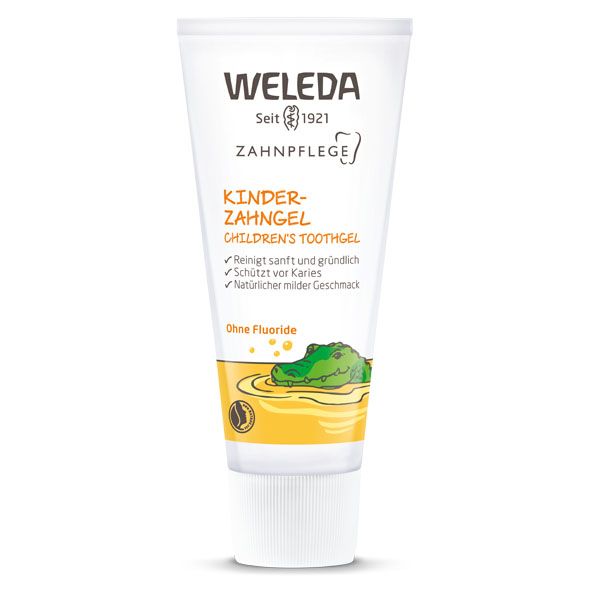 WELEDA Zselés fluoridmentes natúr fogkrémgél tejfogakra (50ml)
