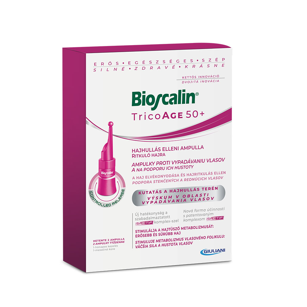 BIOSCALIN TricoAge 50+ Hajhullás elleni ampulla ritkuló hajra (8x3,5ml)