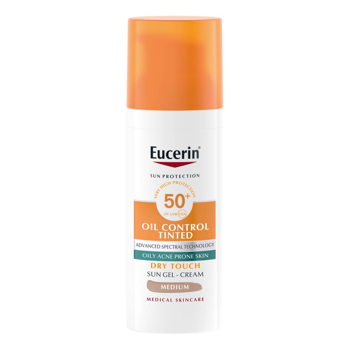 EUCERIN Sun Oil Control színezett napozó krém-gél arcra SPF50+ medium (50ml)