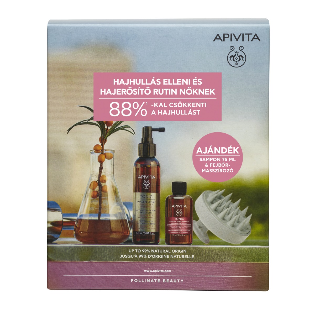 APIVITA Lotion hajhullás elleni szett Nőknek (150ml+75ml) akciós termékkép 1