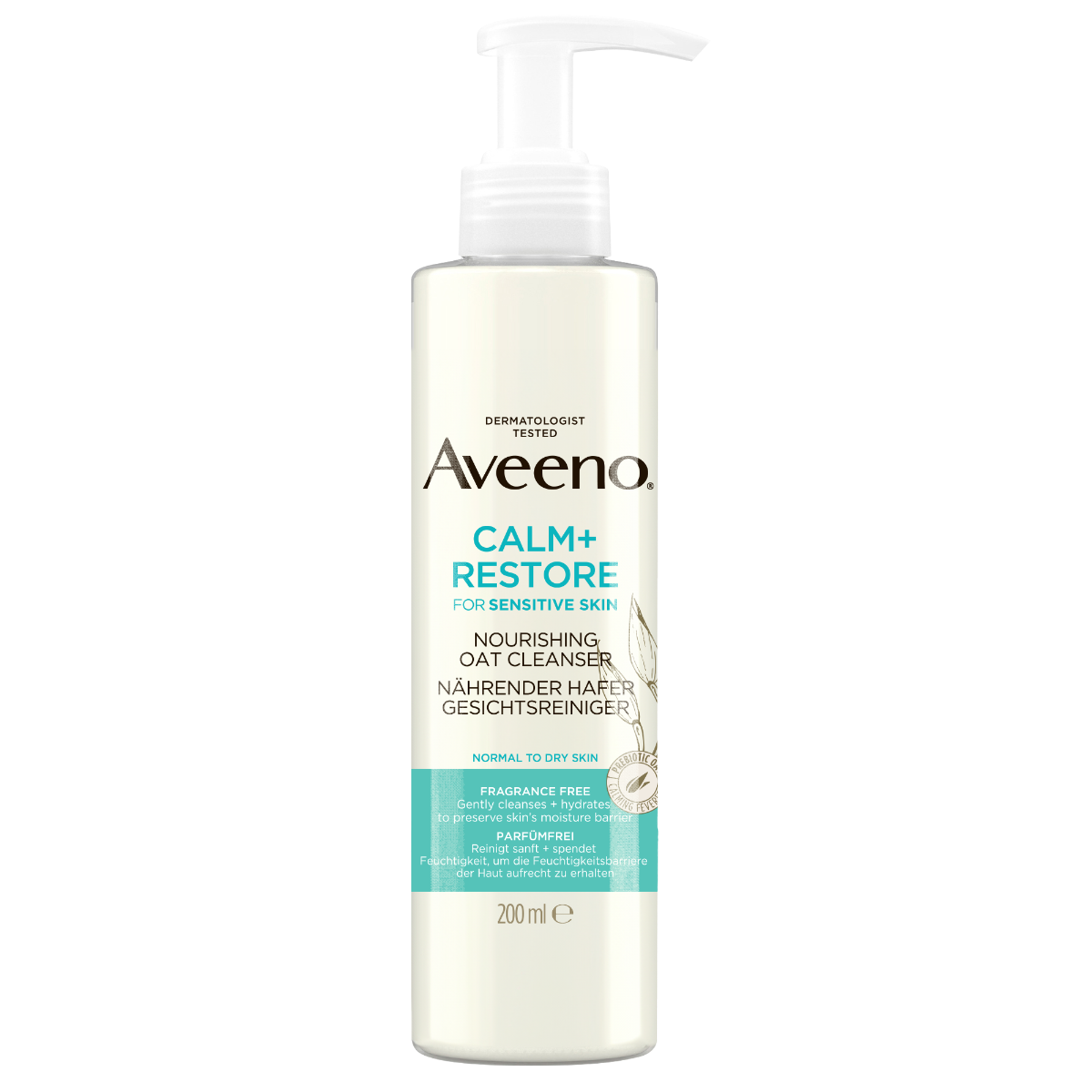 AVEENO Calm+ Restore tápláló arctisztító zabbal (200ml) akciós termékkép 1