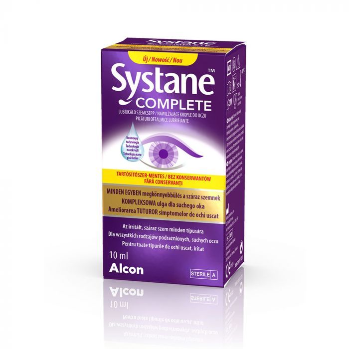 SYSTANE Complete tartósítószer-mentes lubrikáló szemcsepp (10ml)