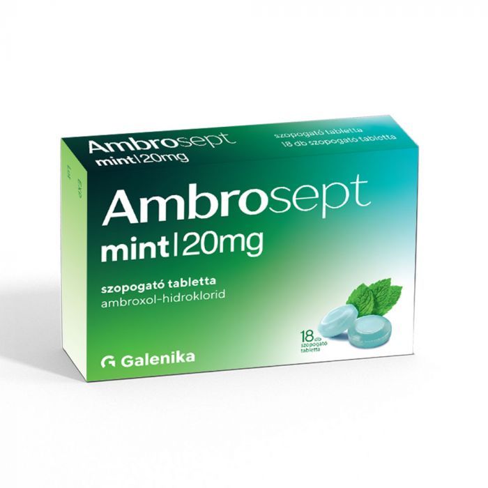AMBROSEPT Mint 20 mg szopogató tabletta (18db)
