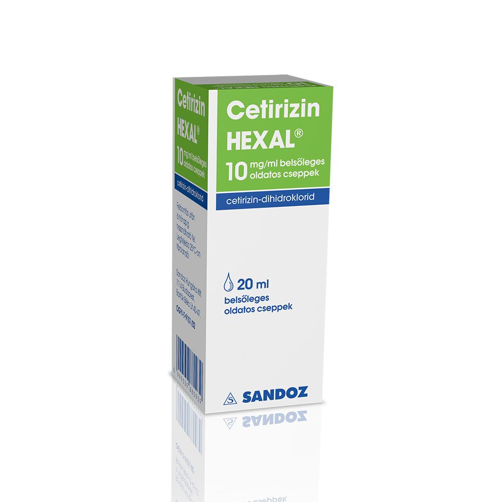 CETIRIZIN HEXAL 10 mg/ml belsőleges oldatos cseppek (20ml)