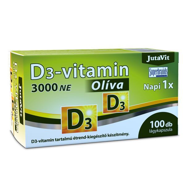 JUTAVIT D3-vitamin 3000NE Olíva lágykapszula (100db)