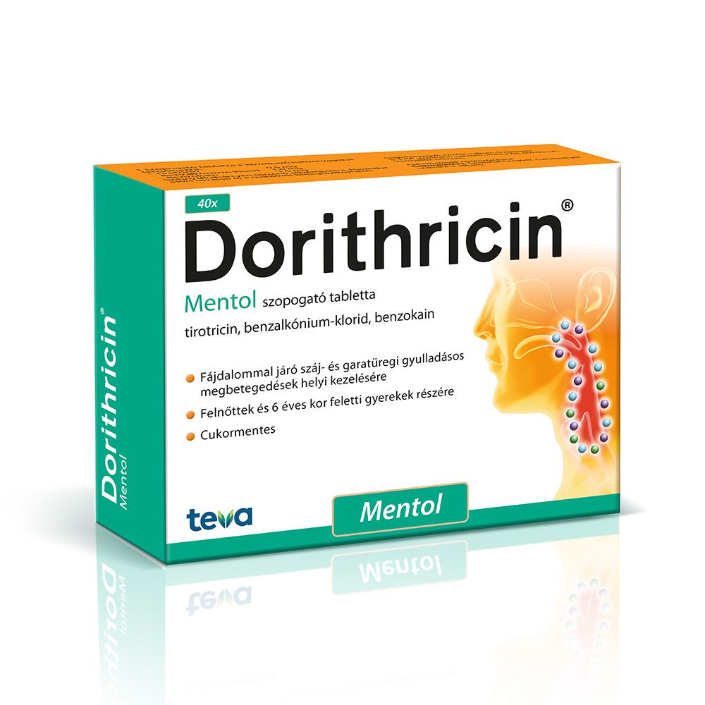 DORITHRICIN Mentol szopogató tabletta (40db)