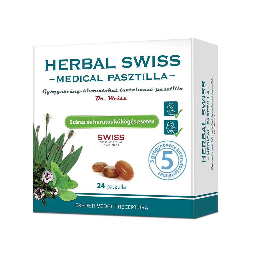 HERBAL SWISS Medical pasztilla (24db)