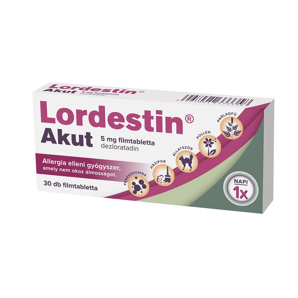 LORDESTIN Akut 5 mg filmtabletta (30db)