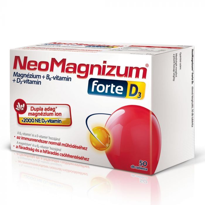 NEOMAGNIZUM Forte D3 magnézium tabletta (50db)