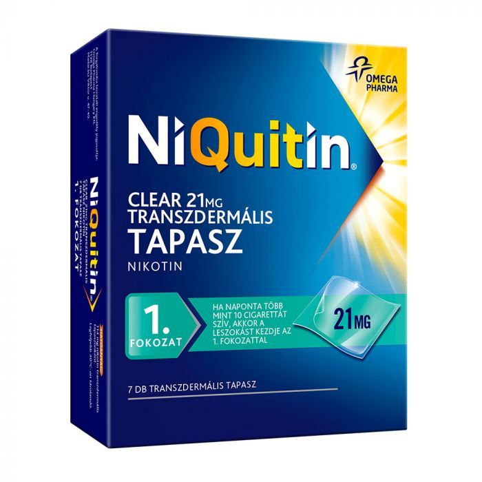 NIQUITIN 1. Clear 21 mg transzdermális tapasz (7db)  