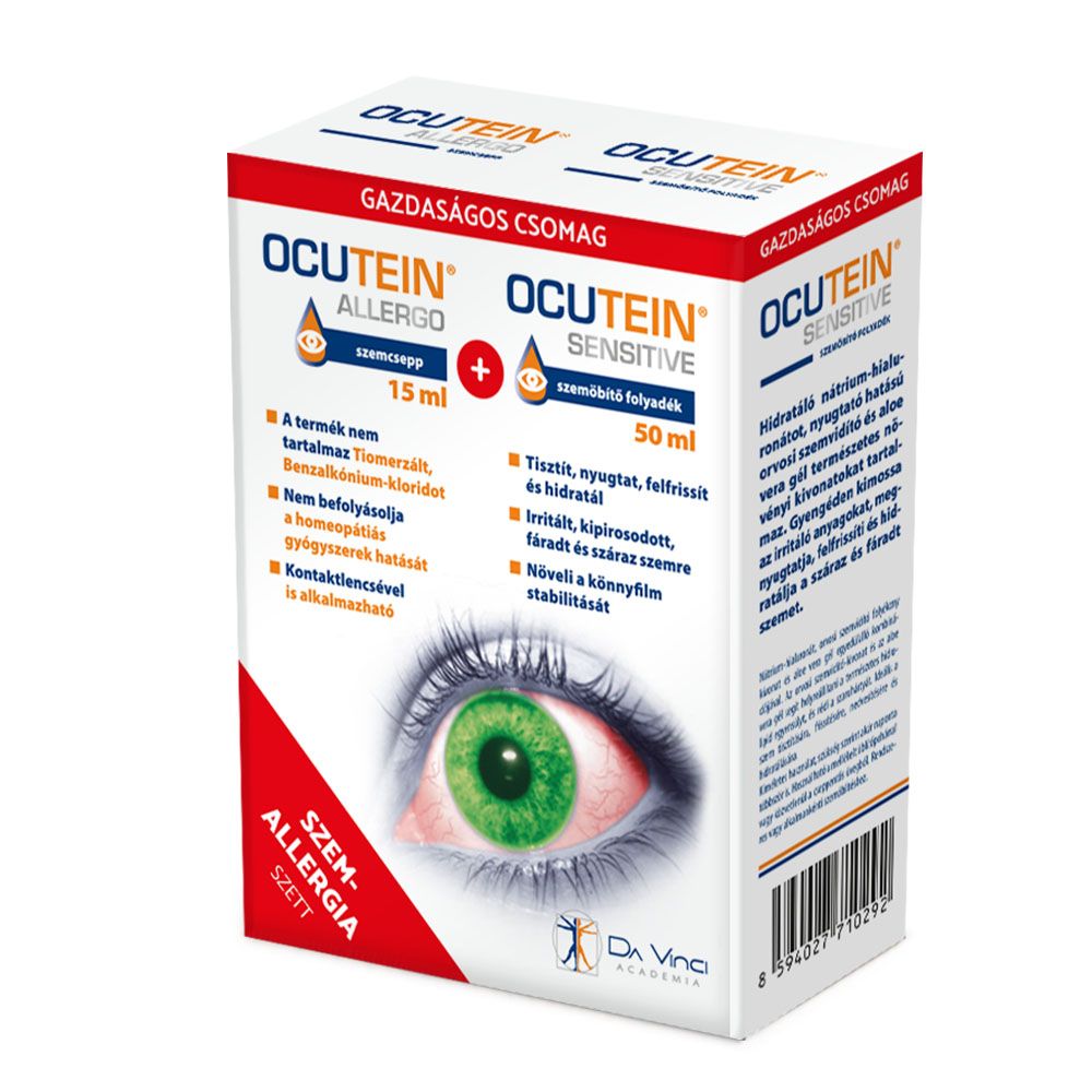 OCUTEIN Allergo szemcsepp + Ocutein Sensitive szemöblítő folyadék (15ml+50ml)