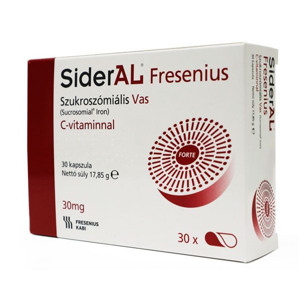 SIDERAL Fresenius Szukroszómiális Vas C-vitaminnal kapszula (30db)