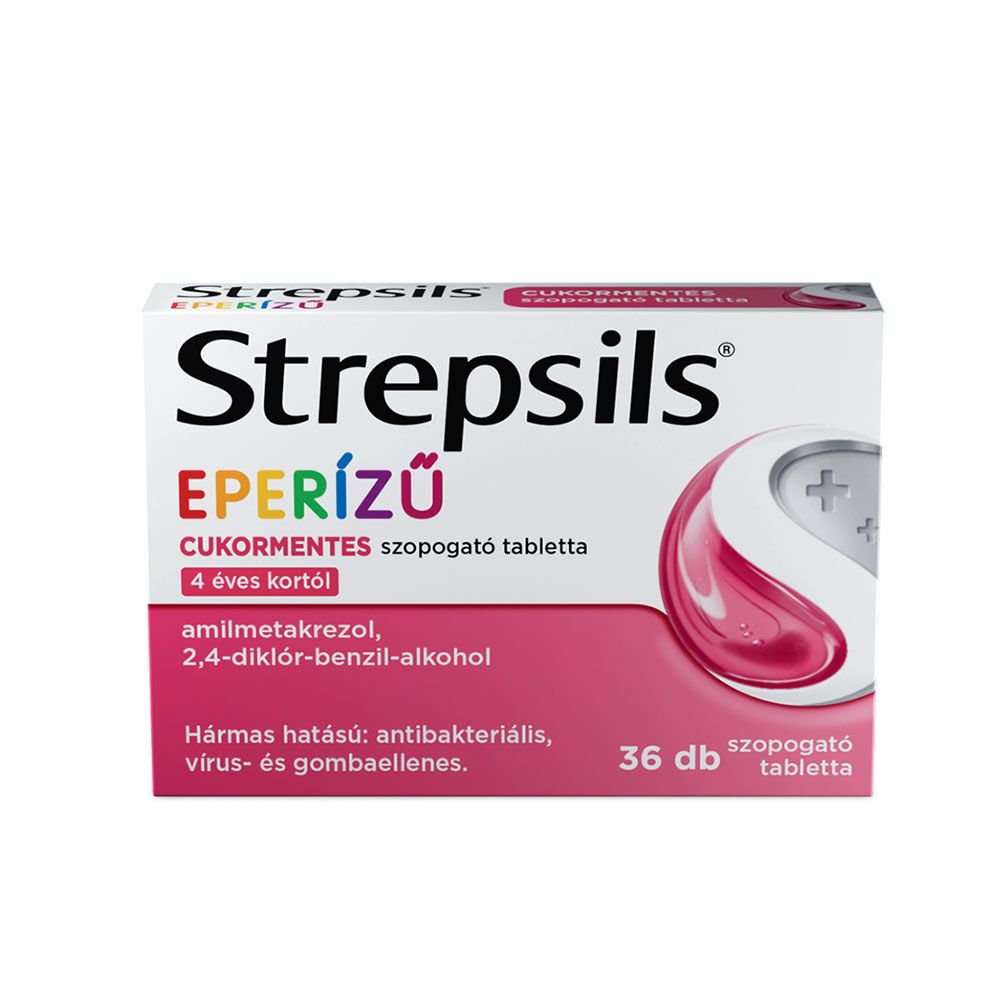 STREPSILS Eperízű cukormentes szopogató tabletta (36db)