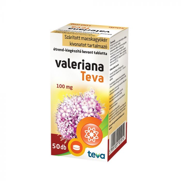 VALERIANA TEVA 100 mg bevont tabletta (50db)