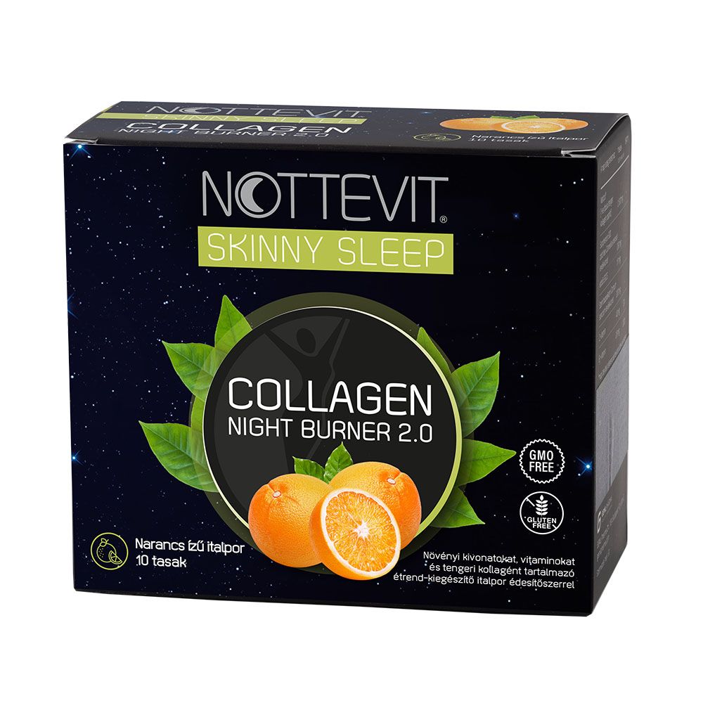 NOTTEVIT Skinny Slepp Collagen Night Burner 2.0 narancs ízű italpor (10db)