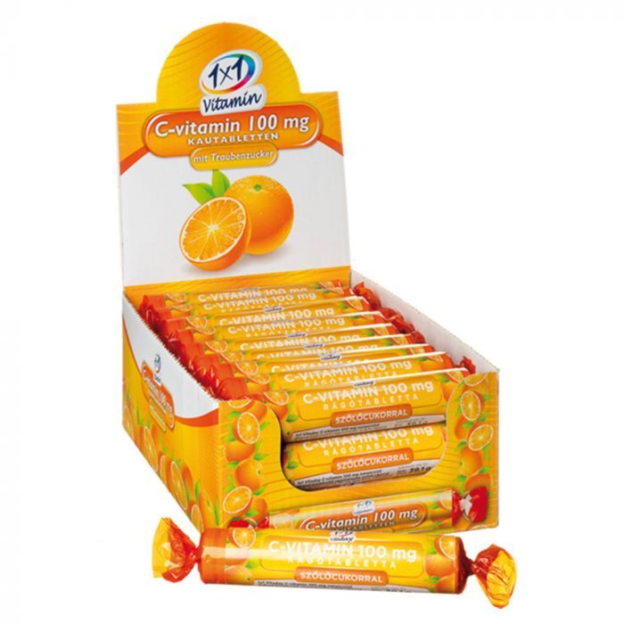 1x1 VITADAY C-vitamin 100mg narancsízű szőlőcukor (17db)