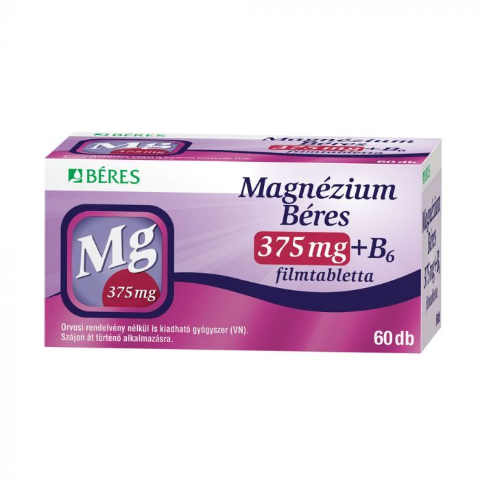 BÉRES Magnézium 375mg+B6 filmtabletta (60db)